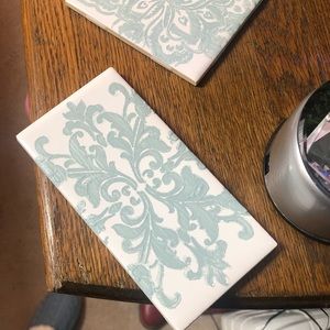 Hand painted ceramic tiles